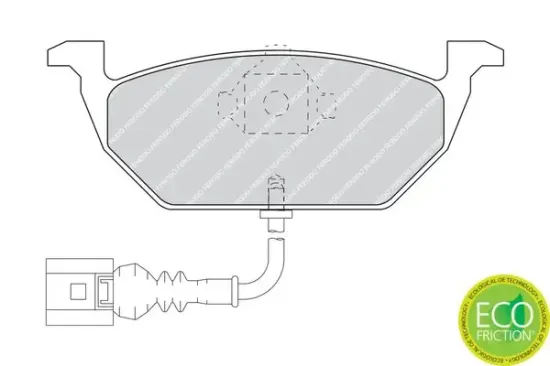 Bremsbelagsatz, Scheibenbremse FERODO FDB1398 Bild Bremsbelagsatz, Scheibenbremse FERODO FDB1398