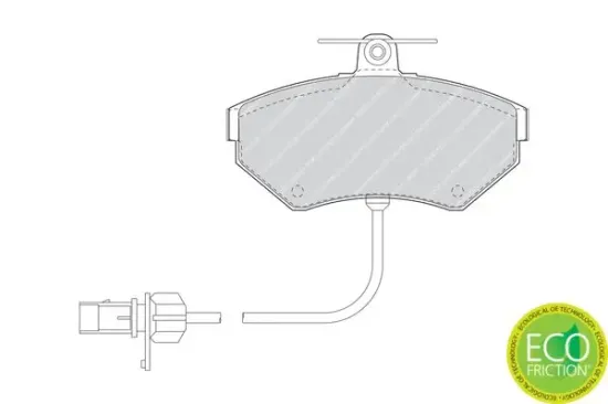 Bremsbelagsatz, Scheibenbremse Vorderachse FERODO FDB1451 Bild Bremsbelagsatz, Scheibenbremse Vorderachse FERODO FDB1451