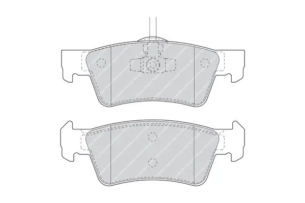 Bremsbelagsatz, Scheibenbremse Hinterachse FERODO FDB1460
