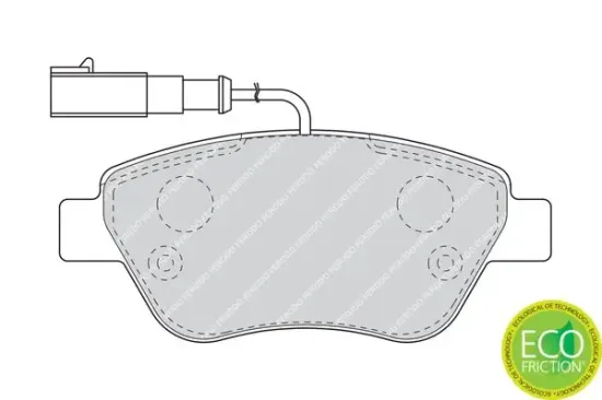 Bremsbelagsatz, Scheibenbremse FERODO FDB1466 Bild Bremsbelagsatz, Scheibenbremse FERODO FDB1466
