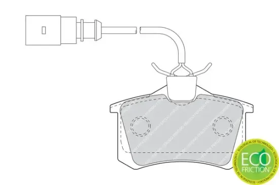 Bremsbelagsatz, Scheibenbremse Hinterachse FERODO FDB1481 Bild Bremsbelagsatz, Scheibenbremse Hinterachse FERODO FDB1481