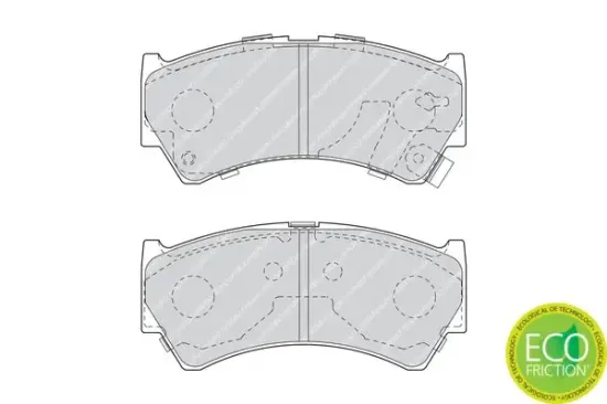 Bremsbelagsatz, Scheibenbremse Vorderachse FERODO FDB1551 Bild Bremsbelagsatz, Scheibenbremse Vorderachse FERODO FDB1551
