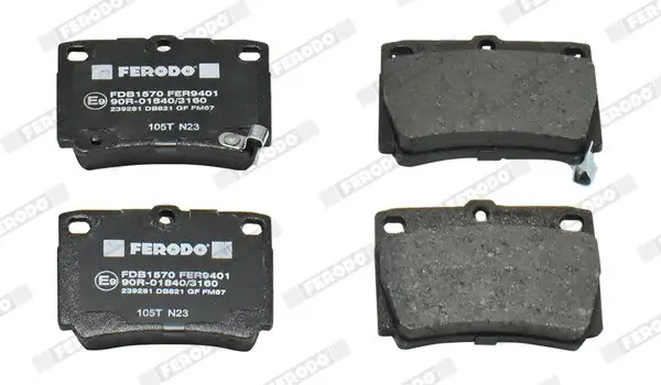 Bremsbelagsatz, Scheibenbremse Hinterachse FERODO FDB1570