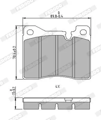 Bremsbelagsatz, Scheibenbremse FERODO FDB161 Bild Bremsbelagsatz, Scheibenbremse FERODO FDB161