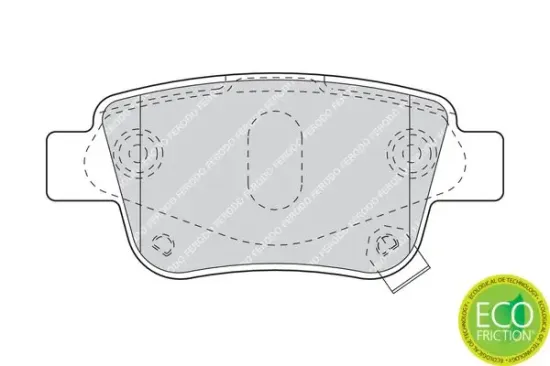 Bremsbelagsatz, Scheibenbremse Hinterachse FERODO FDB1649 Bild Bremsbelagsatz, Scheibenbremse Hinterachse FERODO FDB1649