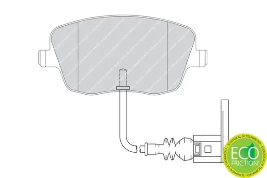 Bremsbelagsatz, Scheibenbremse Vorderachse FERODO FDB1662 Bild Bremsbelagsatz, Scheibenbremse Vorderachse FERODO FDB1662