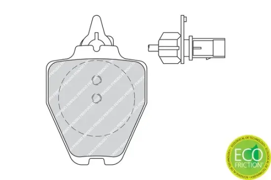 Bremsbelagsatz, Scheibenbremse Vorderachse FERODO FDB1709 Bild Bremsbelagsatz, Scheibenbremse Vorderachse FERODO FDB1709