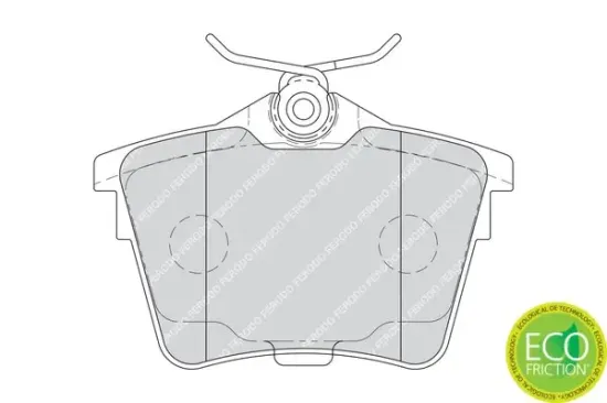 Bremsbelagsatz, Scheibenbremse Hinterachse FERODO FDB1727 Bild Bremsbelagsatz, Scheibenbremse Hinterachse FERODO FDB1727