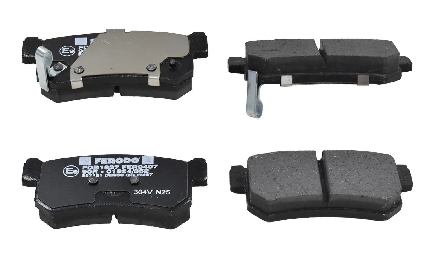 Bremsbelagsatz, Scheibenbremse Hinterachse FERODO FDB1937