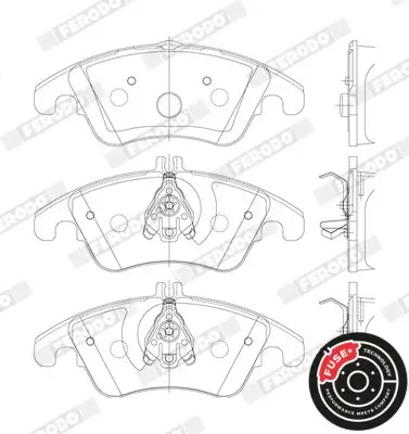 Bremsbelagsatz, Scheibenbremse Vorderachse FERODO FDB1979 Bild Bremsbelagsatz, Scheibenbremse Vorderachse FERODO FDB1979