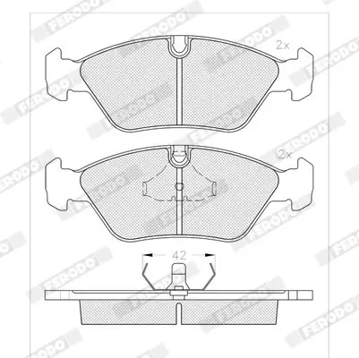 Bremsbelagsatz, Scheibenbremse Vorderachse FERODO FDB256