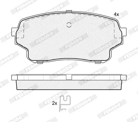 Bremsbelagsatz, Scheibenbremse Vorderachse FERODO FDB4077 Bild Bremsbelagsatz, Scheibenbremse Vorderachse FERODO FDB4077