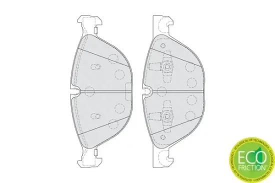 Bremsbelagsatz, Scheibenbremse Vorderachse FERODO FDB4079 Bild Bremsbelagsatz, Scheibenbremse Vorderachse FERODO FDB4079