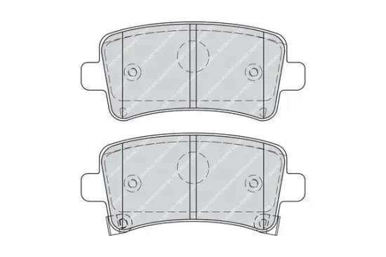 Bremsbelagsatz, Scheibenbremse Hinterachse FERODO FDB4252 Bild Bremsbelagsatz, Scheibenbremse Hinterachse FERODO FDB4252