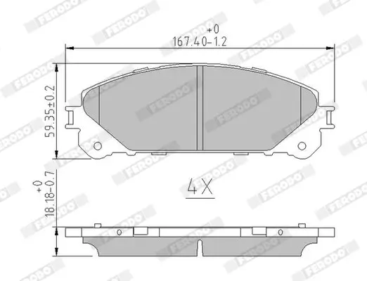 Bremsbelagsatz, Scheibenbremse FERODO FDB4354 Bild Bremsbelagsatz, Scheibenbremse FERODO FDB4354