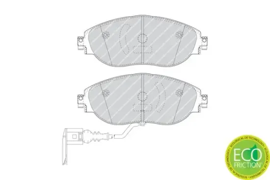 Bremsbelagsatz, Scheibenbremse FERODO FDB4425 Bild Bremsbelagsatz, Scheibenbremse FERODO FDB4425