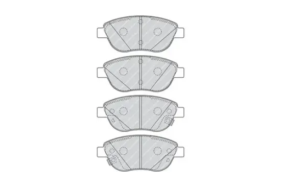 Bremsbelagsatz, Scheibenbremse Vorderachse FERODO FDB4458 Bild Bremsbelagsatz, Scheibenbremse Vorderachse FERODO FDB4458