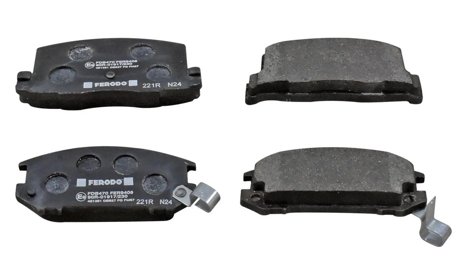 Bremsbelagsatz, Scheibenbremse Hinterachse FERODO FDB470