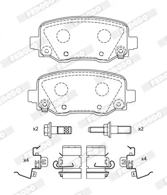 Bremsbelagsatz, Scheibenbremse FERODO FDB4883 Bild Bremsbelagsatz, Scheibenbremse FERODO FDB4883