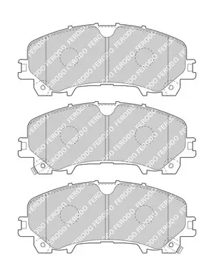 Bremsbelagsatz, Scheibenbremse Vorderachse FERODO FDB4998 Bild Bremsbelagsatz, Scheibenbremse Vorderachse FERODO FDB4998