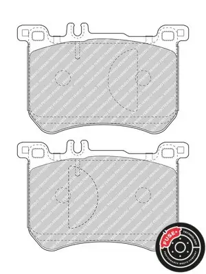 Bremsbelagsatz, Scheibenbremse Vorderachse FERODO FDB5012 Bild Bremsbelagsatz, Scheibenbremse Vorderachse FERODO FDB5012