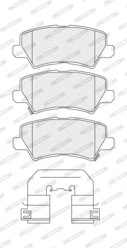 Bremsbelagsatz, Scheibenbremse Hinterachse FERODO FDB5036 Bild Bremsbelagsatz, Scheibenbremse Hinterachse FERODO FDB5036