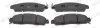 Bremsbelagsatz, Scheibenbremse Vorderachse FERODO FDB5090