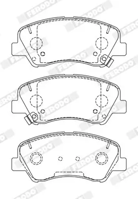 Bremsbelagsatz, Scheibenbremse Vorderachse FERODO FDB5135 Bild Bremsbelagsatz, Scheibenbremse Vorderachse FERODO FDB5135