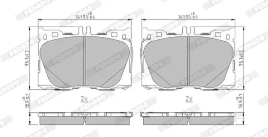 Bremsbelagsatz, Scheibenbremse FERODO FDB5149 Bild Bremsbelagsatz, Scheibenbremse FERODO FDB5149