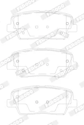 Bremsbelagsatz, Scheibenbremse Hinterachse FERODO FDB5152 Bild Bremsbelagsatz, Scheibenbremse Hinterachse FERODO FDB5152