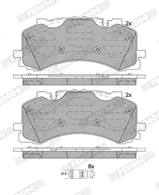 Bremsbelagsatz, Scheibenbremse FERODO FDB5200 Bild Bremsbelagsatz, Scheibenbremse FERODO FDB5200