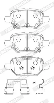 Bremsbelagsatz, Scheibenbremse Hinterachse FERODO FDB5215 Bild Bremsbelagsatz, Scheibenbremse Hinterachse FERODO FDB5215