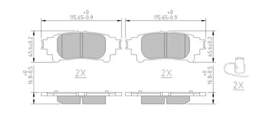 Bremsbelagsatz, Scheibenbremse FERODO FDB5237 Bild Bremsbelagsatz, Scheibenbremse FERODO FDB5237