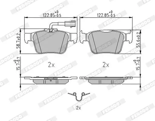 Bremsbelagsatz, Scheibenbremse FERODO FDB5242 Bild Bremsbelagsatz, Scheibenbremse FERODO FDB5242