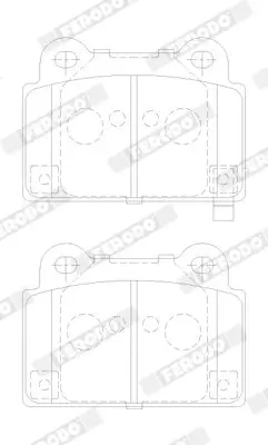 Bremsbelagsatz, Scheibenbremse Hinterachse FERODO FDB5266 Bild Bremsbelagsatz, Scheibenbremse Hinterachse FERODO FDB5266