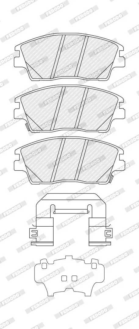 Bremsbelagsatz, Scheibenbremse Vorderachse FERODO FDB5274