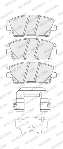 Bremsbelagsatz, Scheibenbremse Vorderachse FERODO FDB5274 Bild Bremsbelagsatz, Scheibenbremse Vorderachse FERODO FDB5274