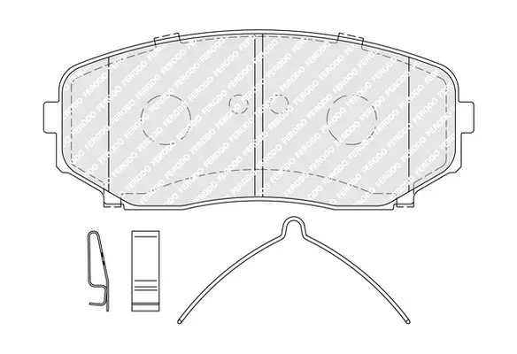 Bremsbelagsatz, Scheibenbremse Vorderachse FERODO FDB5285