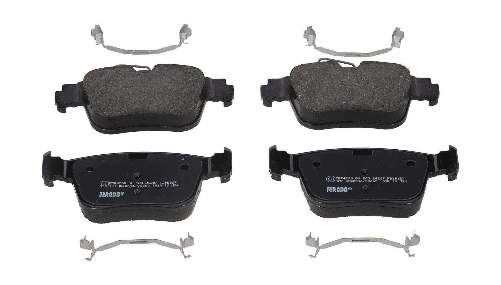 Bremsbelagsatz, Scheibenbremse Hinterachse FERODO FDB5357
