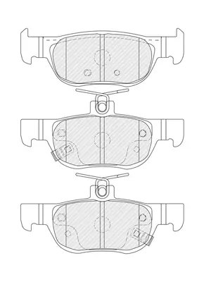 Bremsbelagsatz, Scheibenbremse Hinterachse FERODO FDB5376 Bild Bremsbelagsatz, Scheibenbremse Hinterachse FERODO FDB5376