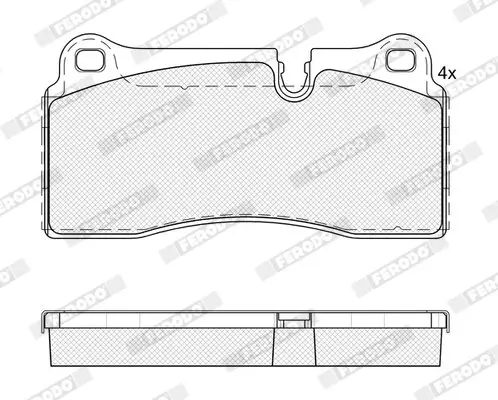 Bremsbelagsatz, Scheibenbremse Hinterachse FERODO FDB5402 Bild Bremsbelagsatz, Scheibenbremse Hinterachse FERODO FDB5402