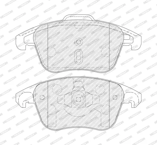 Bremsbelagsatz, Scheibenbremse Vorderachse FERODO FDB5448 Bild Bremsbelagsatz, Scheibenbremse Vorderachse FERODO FDB5448