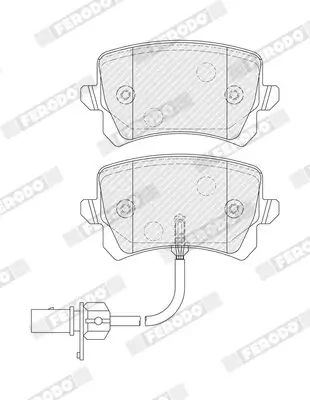 Bremsbelagsatz, Scheibenbremse Hinterachse FERODO FDB5451 Bild Bremsbelagsatz, Scheibenbremse Hinterachse FERODO FDB5451