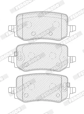Bremsbelagsatz, Scheibenbremse Hinterachse FERODO FDB5459 Bild Bremsbelagsatz, Scheibenbremse Hinterachse FERODO FDB5459