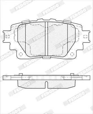 Bremsbelagsatz, Scheibenbremse Hinterachse FERODO FDB5470 Bild Bremsbelagsatz, Scheibenbremse Hinterachse FERODO FDB5470