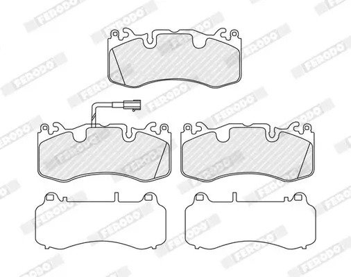 Bremsbelagsatz, Scheibenbremse Vorderachse FERODO FDB5485 Bild Bremsbelagsatz, Scheibenbremse Vorderachse FERODO FDB5485
