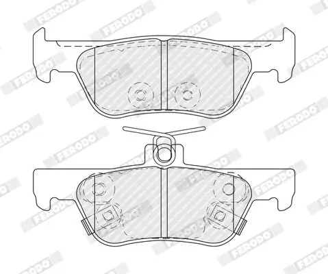 Bremsbelagsatz, Scheibenbremse Hinterachse FERODO FDB5487 Bild Bremsbelagsatz, Scheibenbremse Hinterachse FERODO FDB5487
