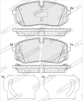 Bremsbelagsatz, Scheibenbremse Vorderachse FERODO FDB5508 Bild Bremsbelagsatz, Scheibenbremse Vorderachse FERODO FDB5508