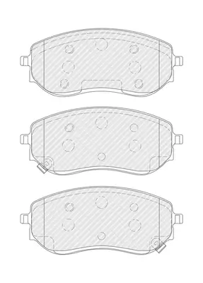 Bremsbelagsatz, Scheibenbremse Vorderachse FERODO FDB5523 Bild Bremsbelagsatz, Scheibenbremse Vorderachse FERODO FDB5523