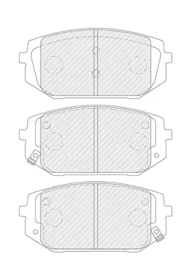 Bremsbelagsatz, Scheibenbremse Vorderachse FERODO FDB5531 Bild Bremsbelagsatz, Scheibenbremse Vorderachse FERODO FDB5531